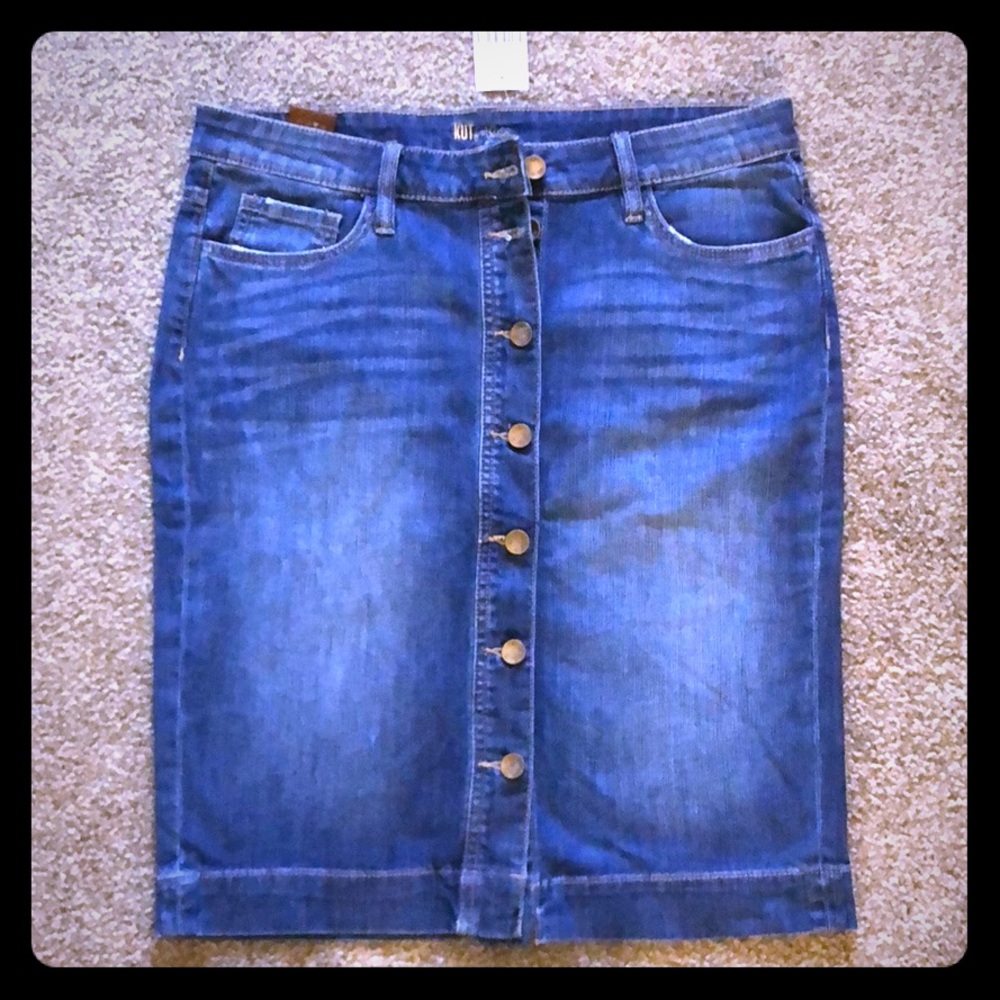 Jean button up skirt
